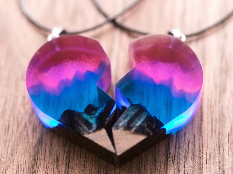 Matching necklaces set Norway lights Couples Necklace Set for lovers
