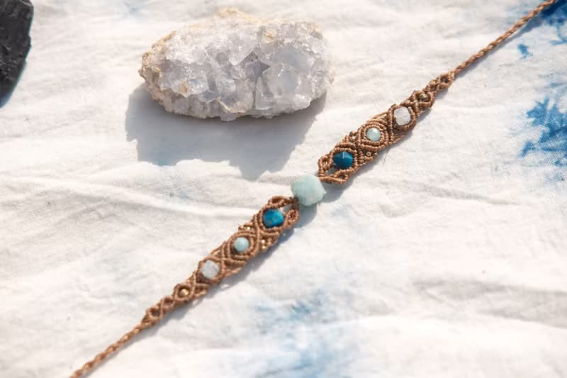 礦石編織手繩//天河石|藍虎眼石|海藍寶