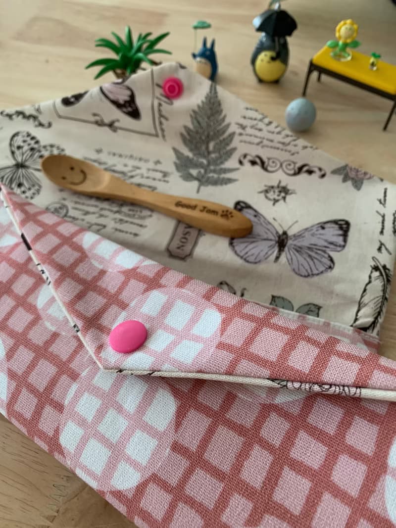 文青風環保純棉筷袋 浪漫泡泡 柔情粉 完美生活 可愛動物 日本