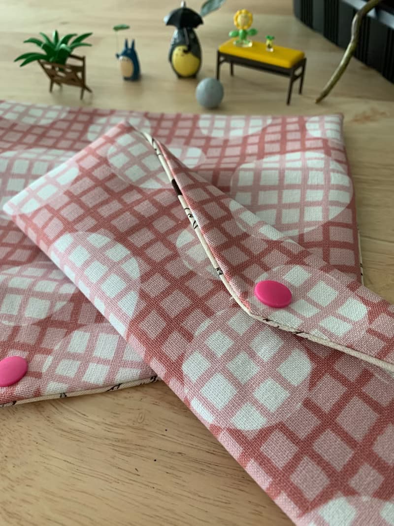 文青風環保純棉筷袋 浪漫泡泡 柔情粉 完美生活 可愛動物 日本