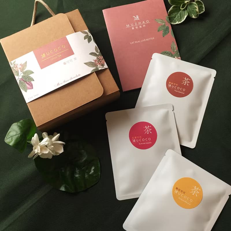 【伴娘禮】莊園可可茶禮盒 X 3盒  5顆米餅 | 100%屏東可可