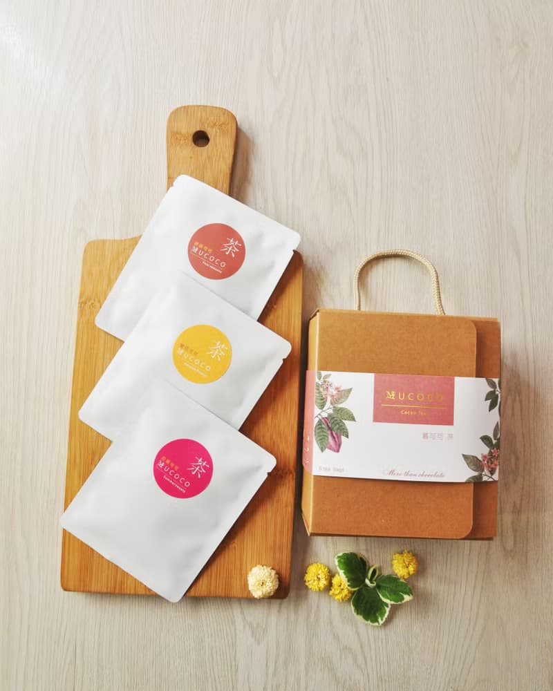 【伴娘禮】莊園可可茶禮盒 X 3盒  5顆米餅 | 100%屏東可可