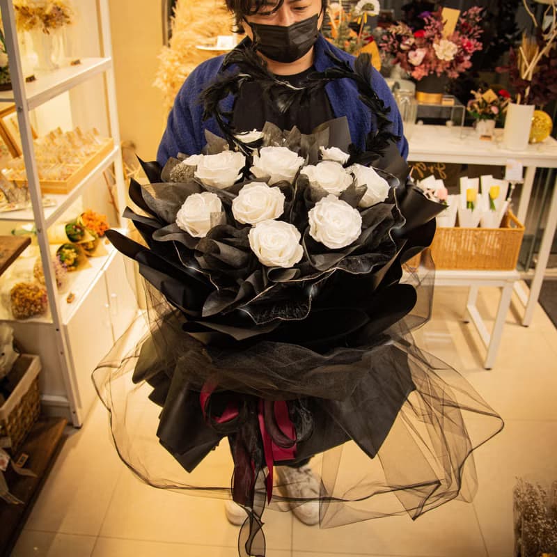 限台中自取/外送【永遠愛你】情人節 求婚花束 永生花玫瑰花束
