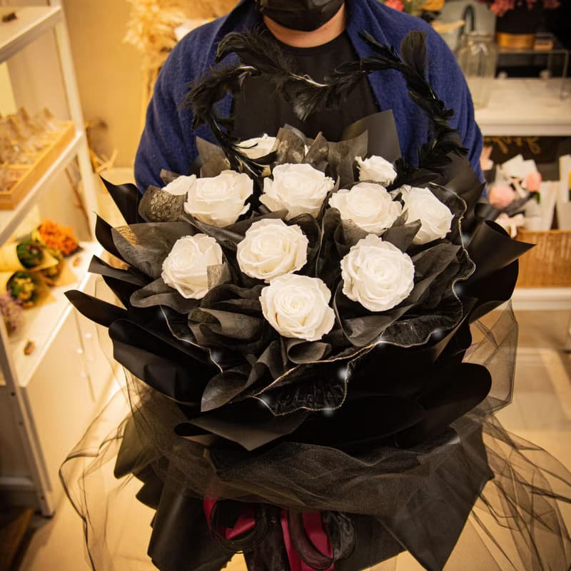 限台中自取/外送【永遠愛你】情人節 求婚花束 永生花玫瑰花束