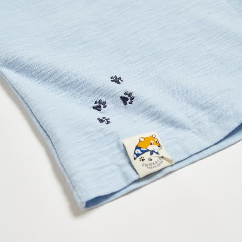 江戶勝 日系 童裝 勝太郎系列 勝太郎吃冰短袖T恤(淺藍色) #上衣