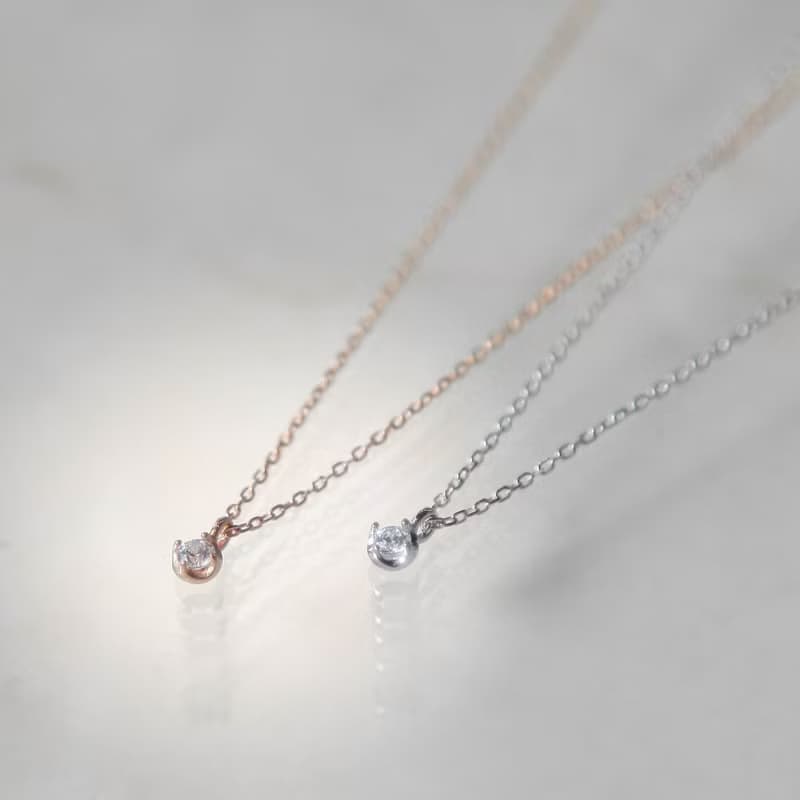 【快速出貨】小皇冠莫桑鑽純銀項鍊 高級莫桑石 百搭鎖骨鍊