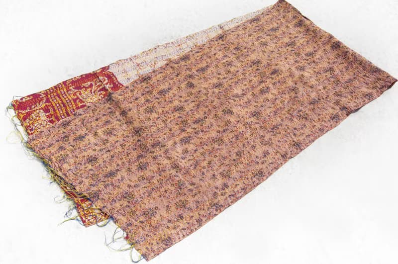 手工縫紗麗布絲巾/絲綢刺繡圍巾/印度絲綢刺繡絲巾-法式風宮殿