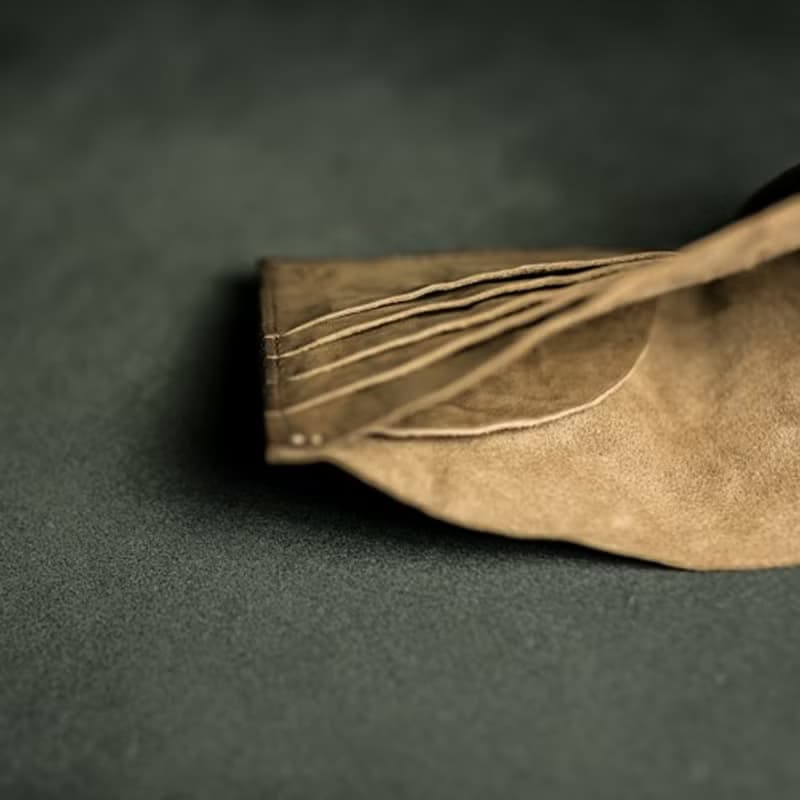 切落し2つ折りレザー財布 / ヴィンテージ・モカ