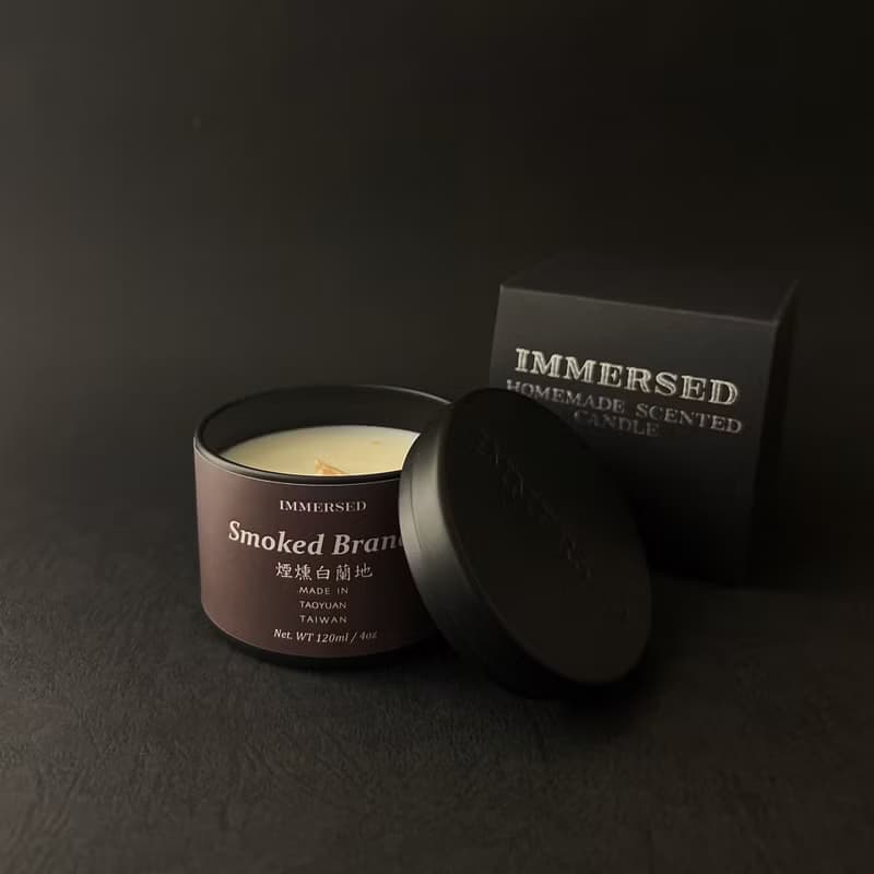 【IMMERSED】No.005 煙燻白蘭地 - 手工香氛蠟燭 大豆蠟燭