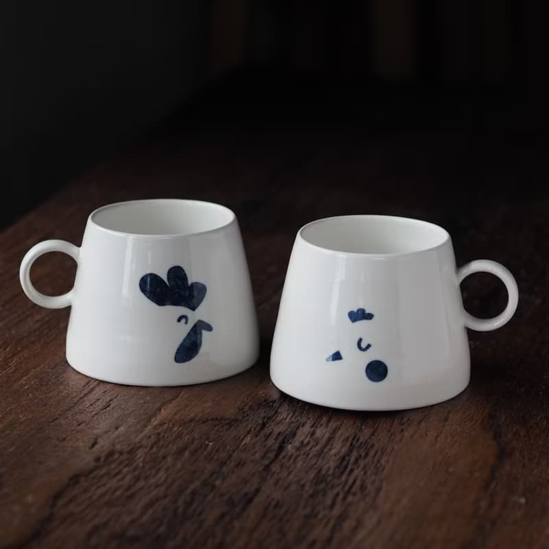 【團圓】公雞母雞生肖杯 小耳山形杯 高山杯 高咖啡杯