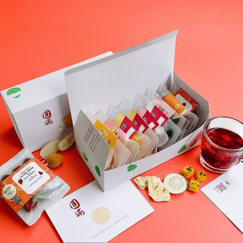 | 中秋禮盒 | 果乾水9入禮盒 | 9款不同口味  | 附明信片及紙袋