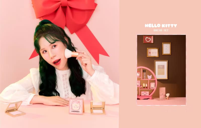 FreshO2x三麗鷗 Hello Kitty 勢必有4把刷具組 收納袋 可愛