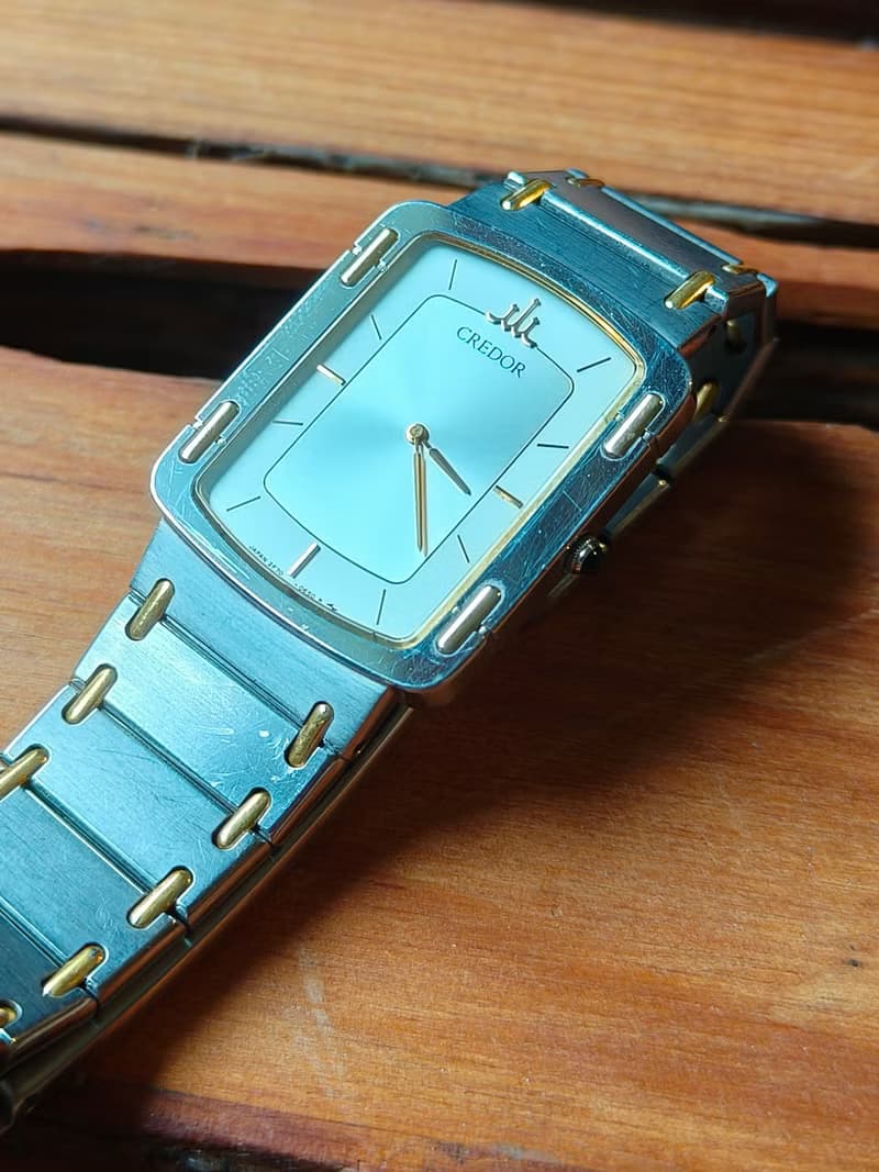 SEIKO旗下 頂級 CREDOR貴朵品牌 鋼與18k金 石英錶