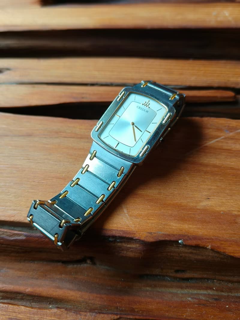 SEIKO旗下 頂級 CREDOR貴朵品牌 鋼與18k金 石英錶