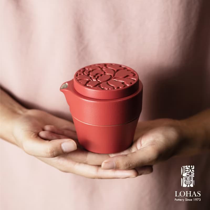 陸寶 花好月圓闔家歡 1壺2杯+茶盤 茶具組 茶器