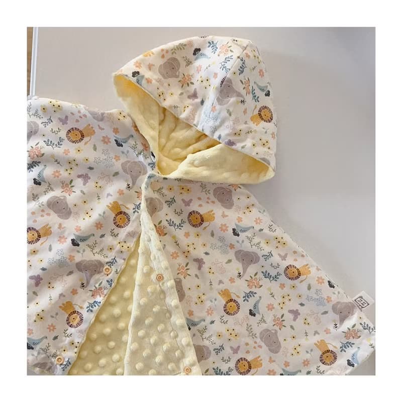 獅子Zoo 嬰幼兒手工保暖雙面斗篷 嬰兒禮物