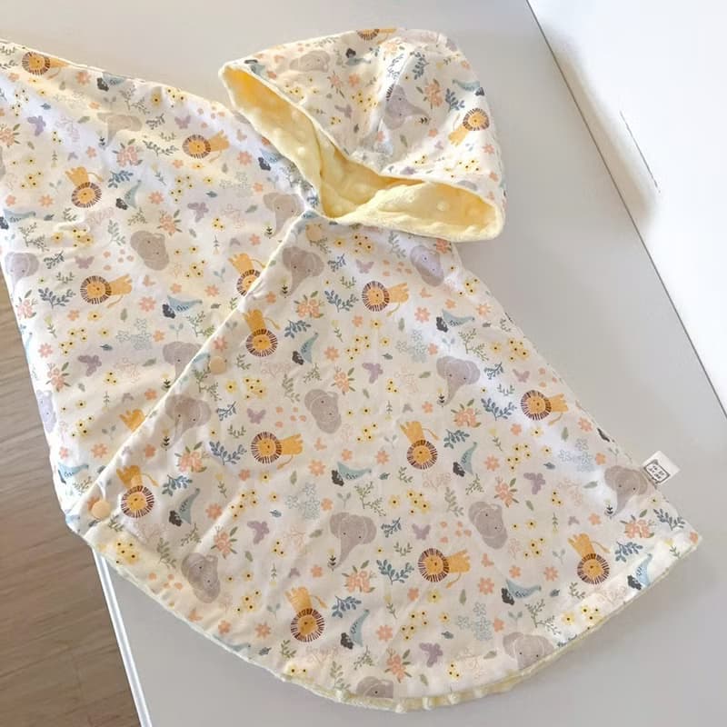 獅子Zoo 嬰幼兒手工保暖雙面斗篷 嬰兒禮物