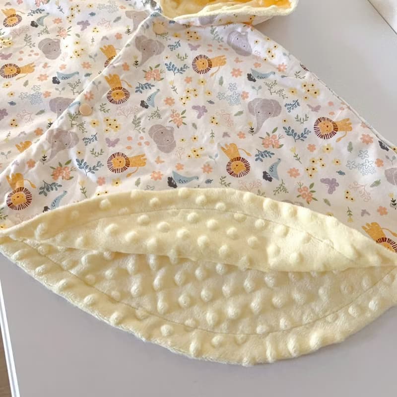 獅子Zoo 嬰幼兒手工保暖雙面斗篷 嬰兒禮物