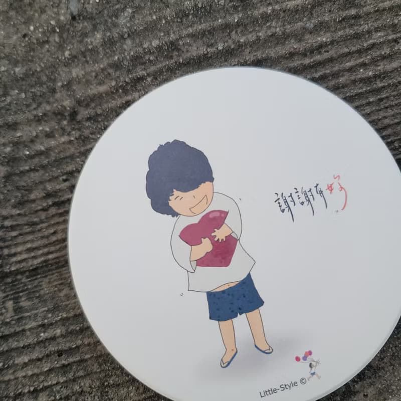 吸水杯墊-謝謝有妳