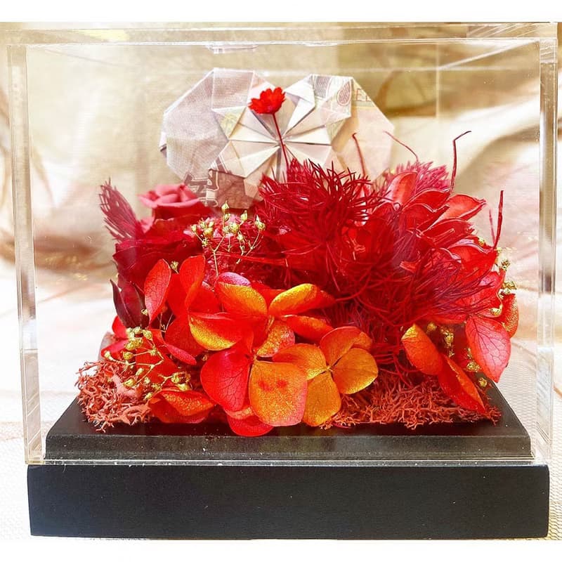 鑽石愛心有錢花精品盒