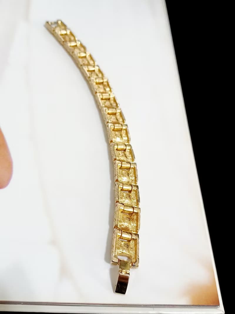 vintage jewelry   古典方形鑲萊茵手鍊