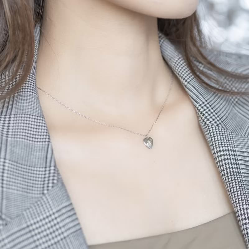 橄欖石925純銀歐美愛心項鍊