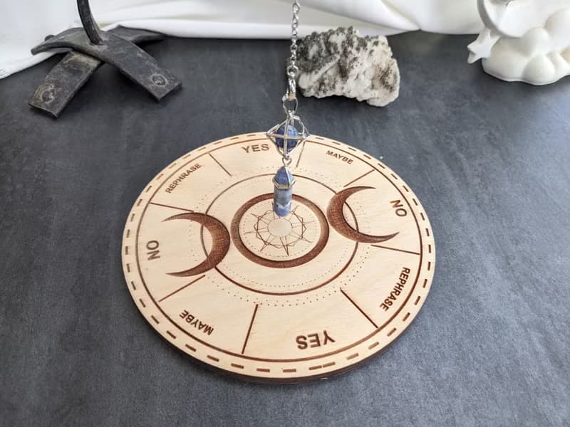 Divination board for answers Yes No game, Sun Moon pendulum board