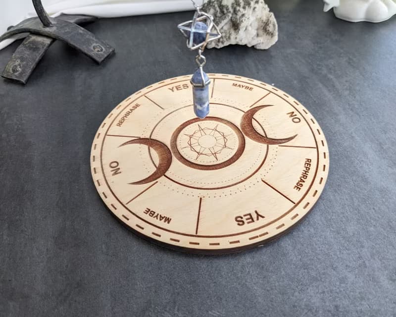 Divination board for answers Yes No game, Sun Moon pendulum board