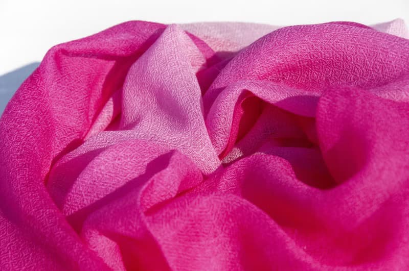 喀什米爾Cashmere/羊絨圍巾/純羊毛圍巾披巾/戒指絨披肩-桃紅漸層