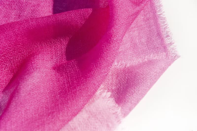 喀什米爾Cashmere/羊絨圍巾/純羊毛圍巾披巾/戒指絨披肩-桃紅漸層