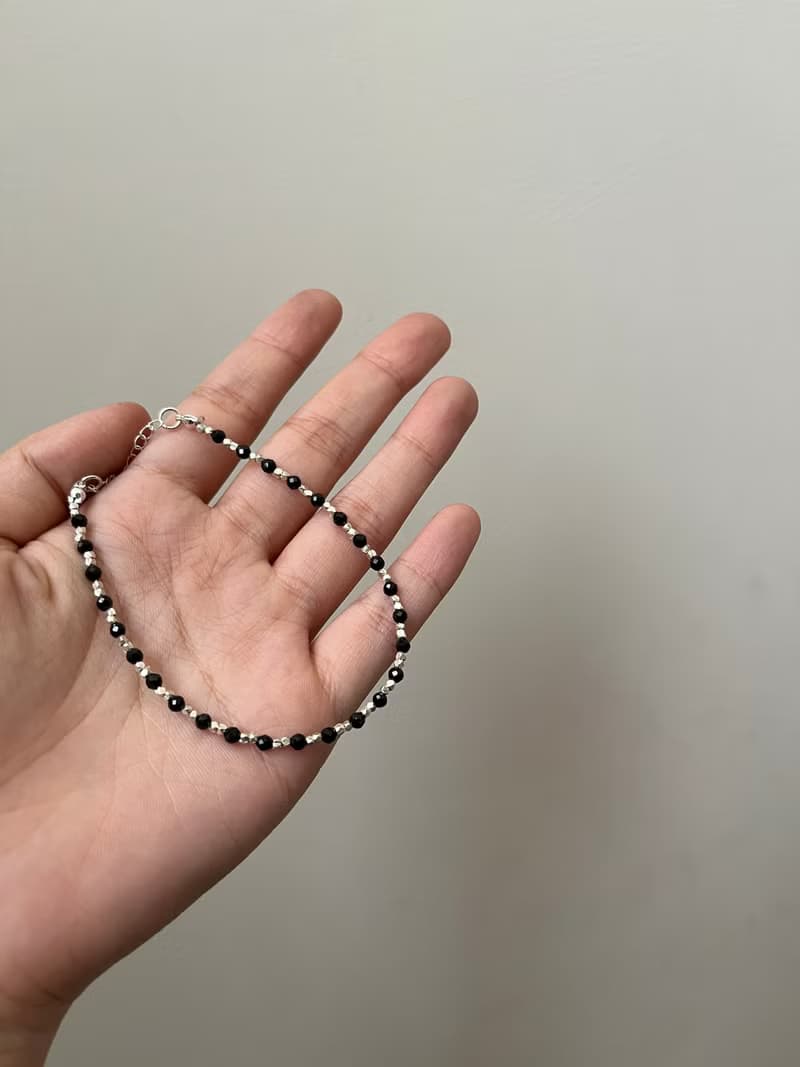 KUÂN KUÂN 黑尖晶石 純銀 手鍊