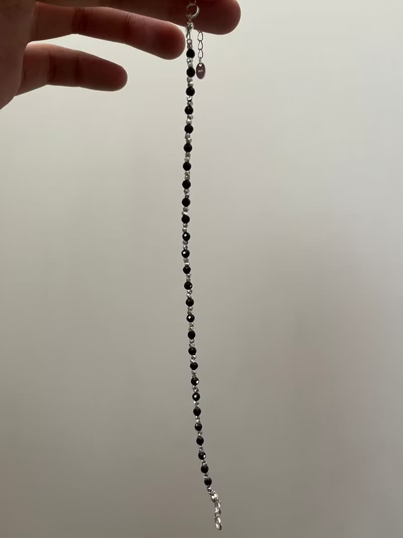 KUÂN KUÂN 黑尖晶石 純銀 手鍊