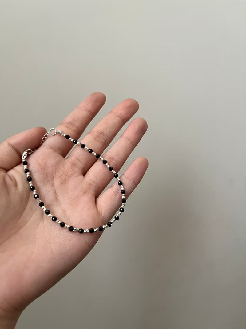KUÂN KUÂN 黑尖晶石 純銀 手鍊