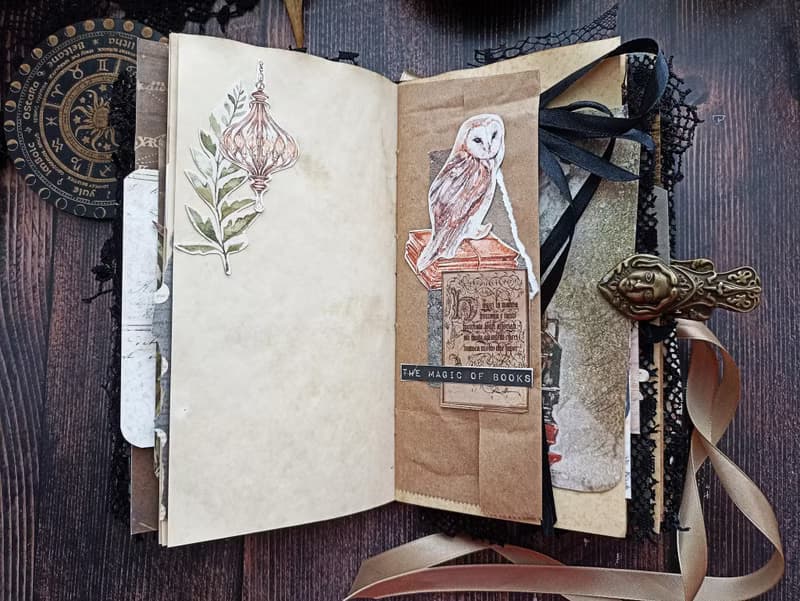 Harry Potter junk journal handmade Magic journal thick notebook Hogwarts
