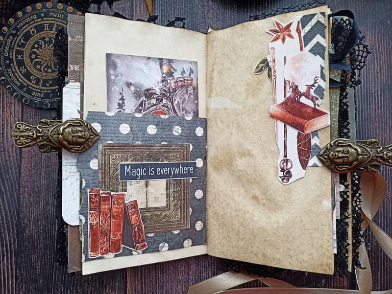 Harry Potter junk journal handmade Magic journal thick notebook Hogwarts
