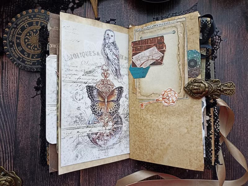 Harry Potter junk journal handmade Magic journal thick notebook Hogwarts