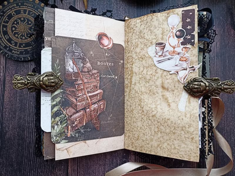 Harry Potter junk journal handmade Magic journal thick notebook Hogwarts
