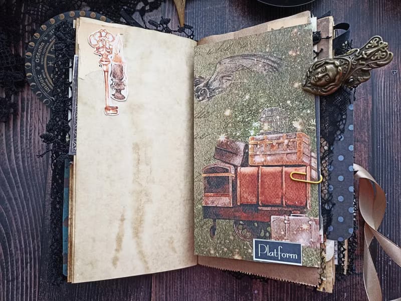 Harry Potter junk journal handmade Magic journal thick notebook Hogwarts
