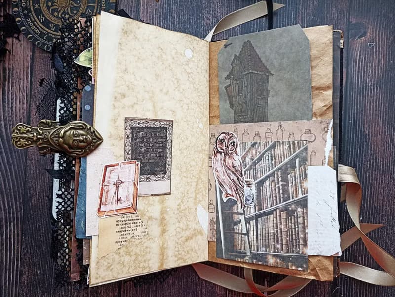 Harry Potter junk journal handmade Magic journal thick notebook Hogwarts