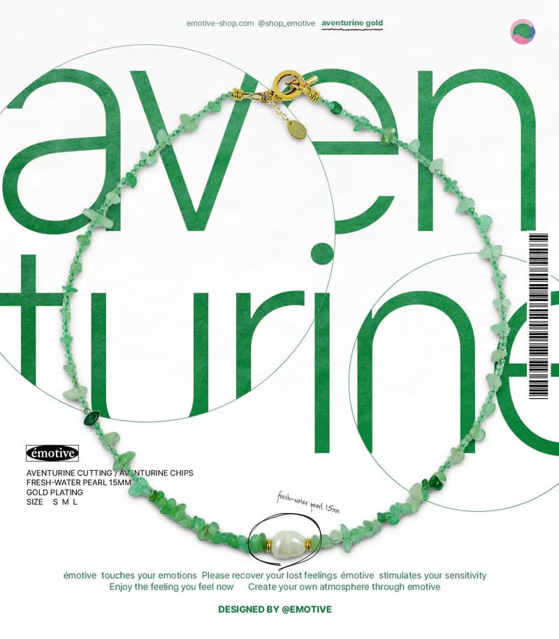 aventurine gold necklace