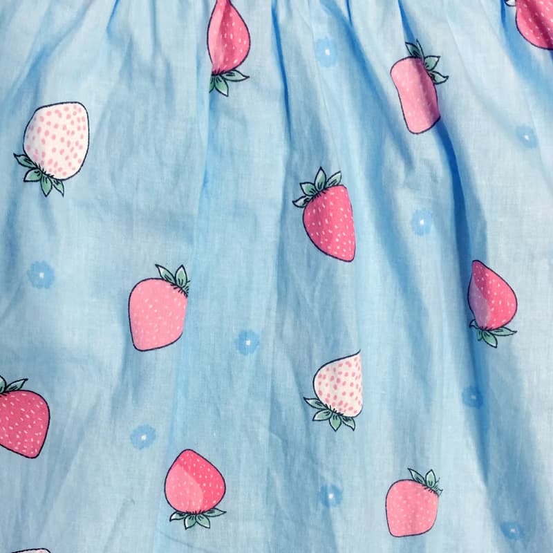 無袖洋裝 衣裙 女童裝 草莓 Strawberry Blue