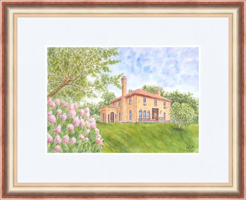 Custom House Portrait Original Art Watercolor Made To Order by NataDuArt