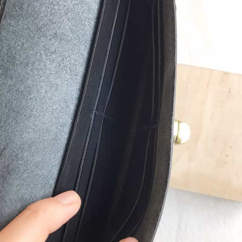植鞣革長夾_8卡3隔層_口金零錢層_黑