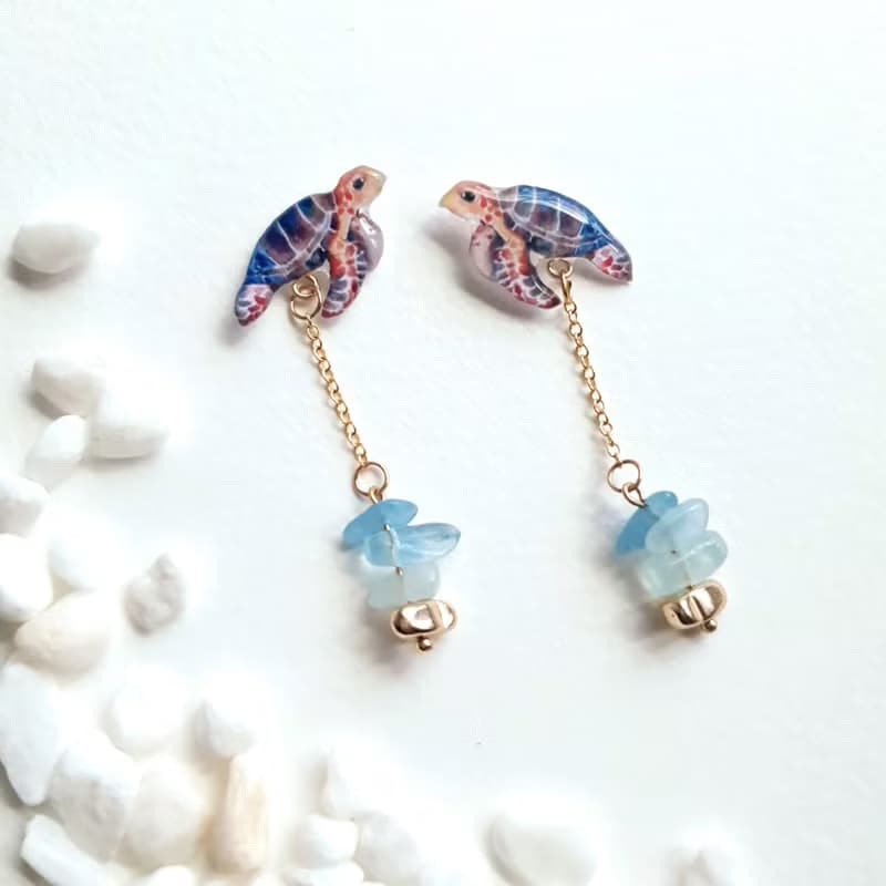 【動物們 No.033】海龜  耳環/耳夾
