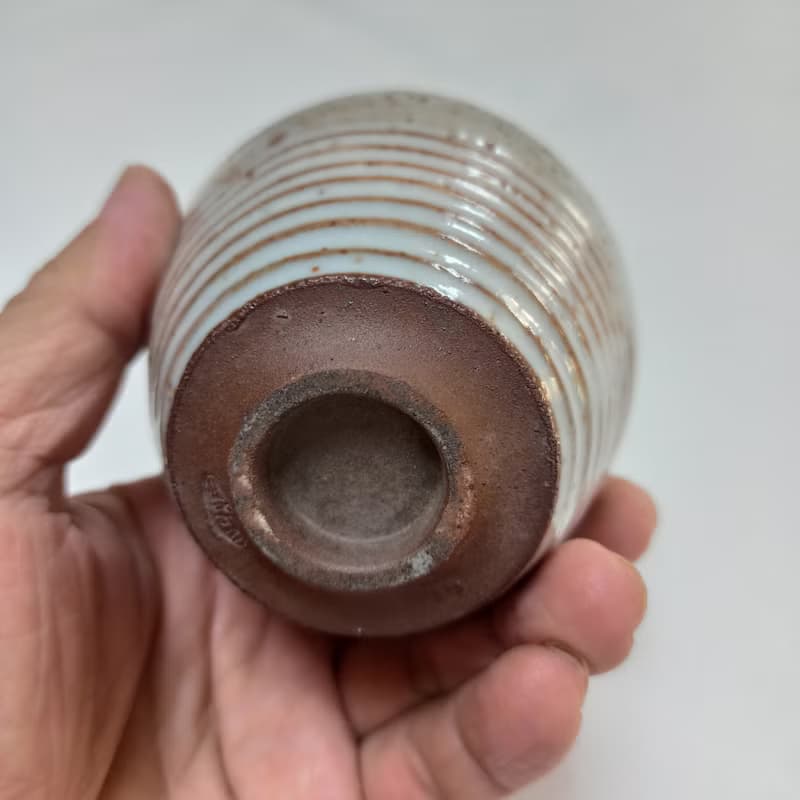 志野釉豬口杯瓦斯窯還原燒