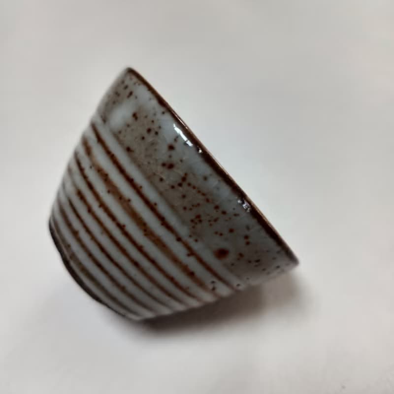 志野釉豬口杯瓦斯窯還原燒