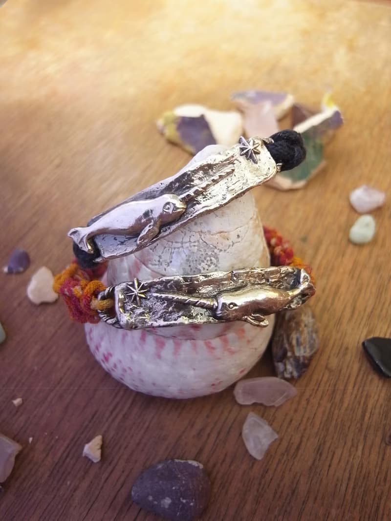 仰望星星的獨角鯨 銀手環一對(兩條手環)