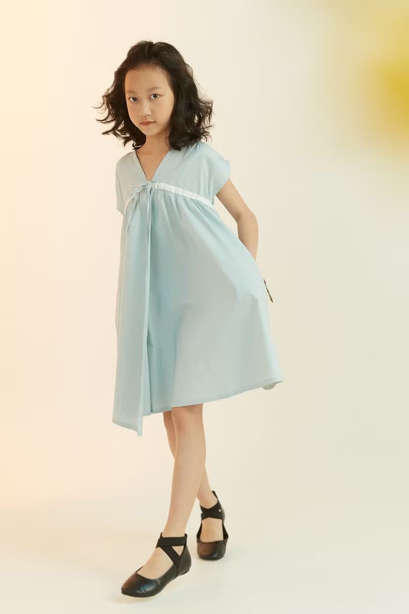 渡假無袖綁帶洋裝(藍/4A-10A)