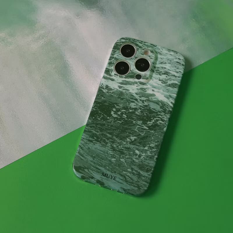 原創 綠色湖面iphone全包手機殼