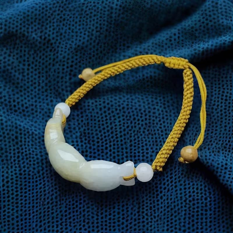 飄黃翡翠蓮藕編織手鍊 | 天然緬甸玉翡翠A貨 | 送禮